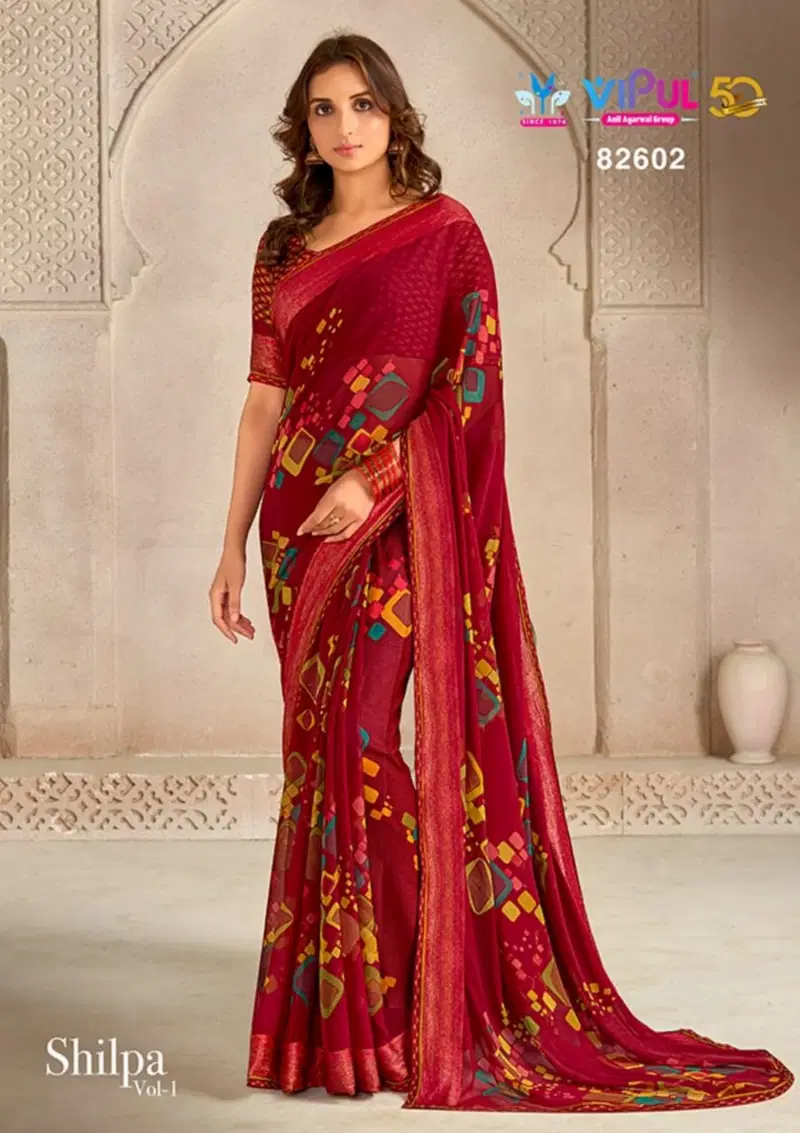 Shilpa Vol 1 By Vipul Georgette Daily Wear Sarees Wholesale Price In Surat